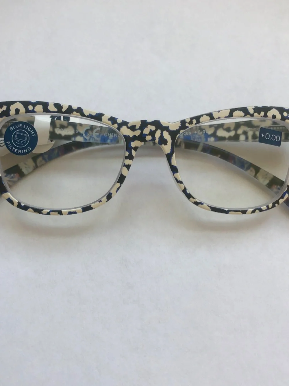 New Black & White Peepers Blue Light Filter Glasses +0.00